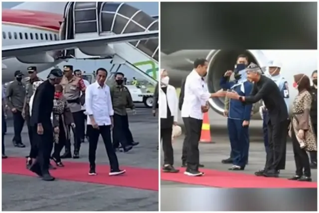 Gestur Jokowi Bertemu Ganjar Pranowo jadi Gunjingan Netizen, Biasanya 1 Mobil?