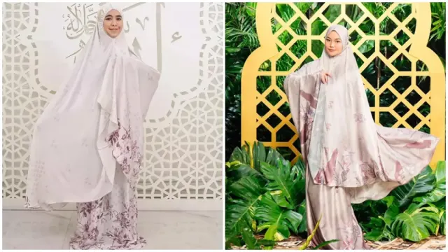 6 Inspirasi Mukena Artis yang Cocok untuk Momen Lebaran, Warna dan Detailnya Mewah