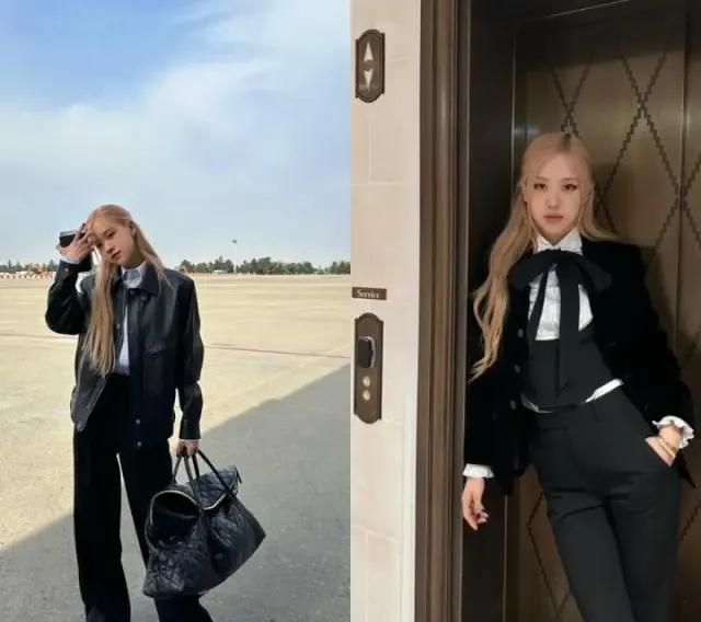 5 Inspirasi Outfit Serba Hitam Rose BLACKPINK, Fierce dan Anti Gagal