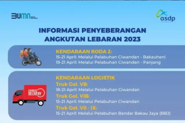 Rute Mudik Lebaran 2023 ke Sumatera untuk Kendaraan Roda Dua dan Logistik