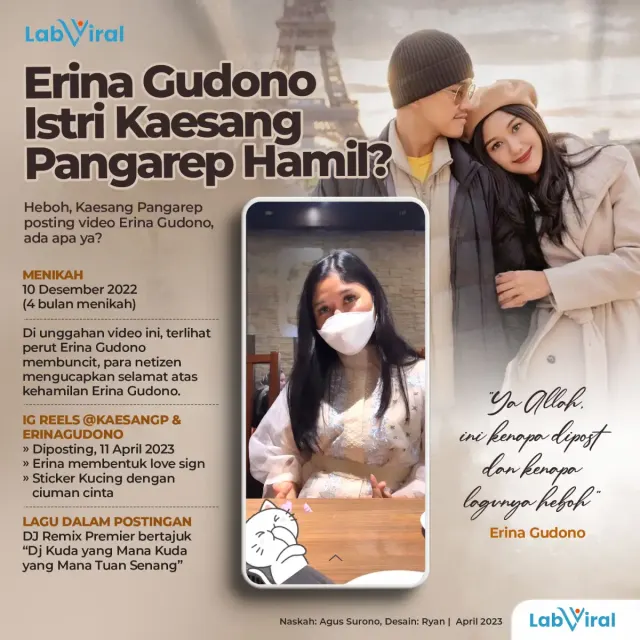 Erina Gudono Istri Kaesang Pangarep Hamil?