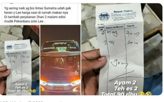 Viral Pemudik Habis Rp90 Ribu untuk Makan Ayam dan Minum Es Teh, Netizen: Mending Puasa