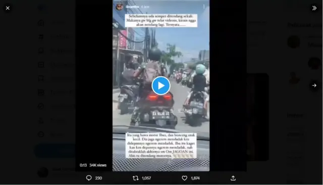 Praka ANG yang Menendang Pemotor Ibu Bonceng Anak Sudah Ditangkap dan Ditahan