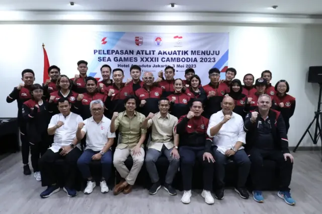 Lepas Tim Akuatik SEA Games 2023 Kamboja, Ketum PRSI: Berangkat Penuh Nyali, Pulang Bawa Medali