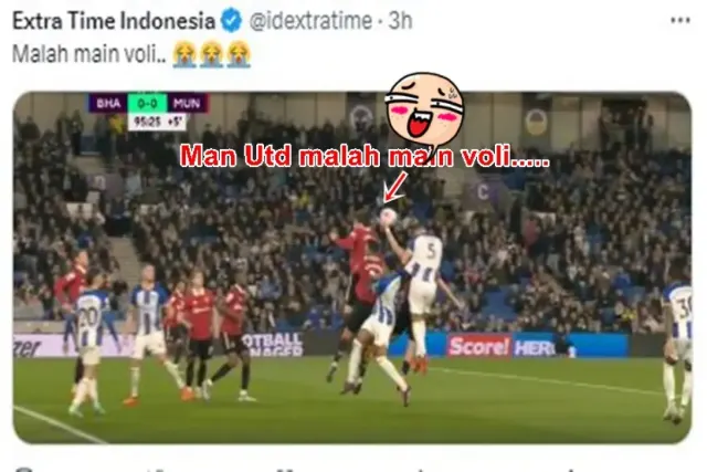 5 Meme Kocak Man Utd Kalah 0-1 vs Brighton, Malah Main Voli