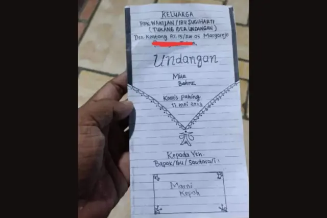 Viral Undangan Nikah Low Budget Tulis Tangan, Usahanya Luar Biasa