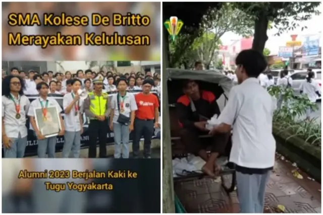 Bukan Pawai atau Coret Baju, SMA Kolese De Britto Rayakan Kelulusan dengan Jalan Kaki dan Baksos