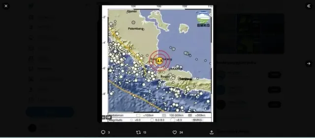 Gempa Hari Ini, Guncang Lampung Selatan dengan Kekuatan 4,8 Magnitudo