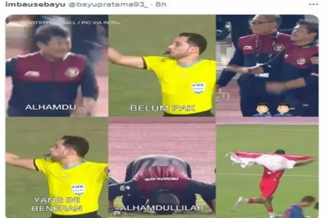 7 Meme Kocak Indra Sjafri di Final SEA Games 2023, Sempat Kena Prank Wasit