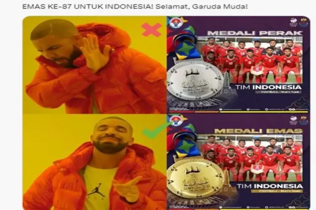 5 Meme Kocak Indonesia Raih Emas Sepak Bola SEA Games 2023, Next Argentina