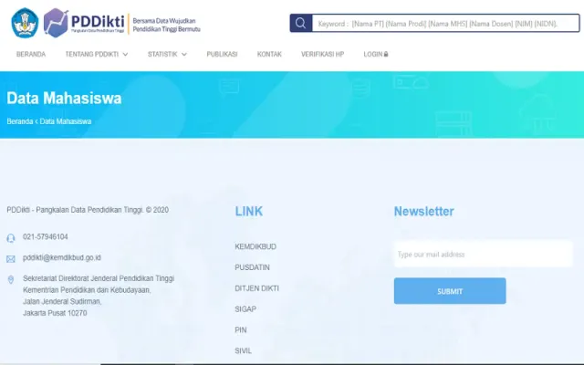 Cara Cek Nomor Induk Mahasiswa di Website PDDikti