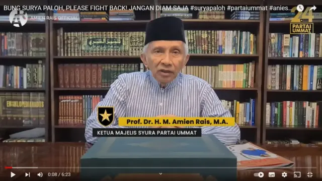 Amien Rais Bilang Rakyat Bakal Bahagia Kalau Ada Kubu, Jokowi vs Surya Paloh