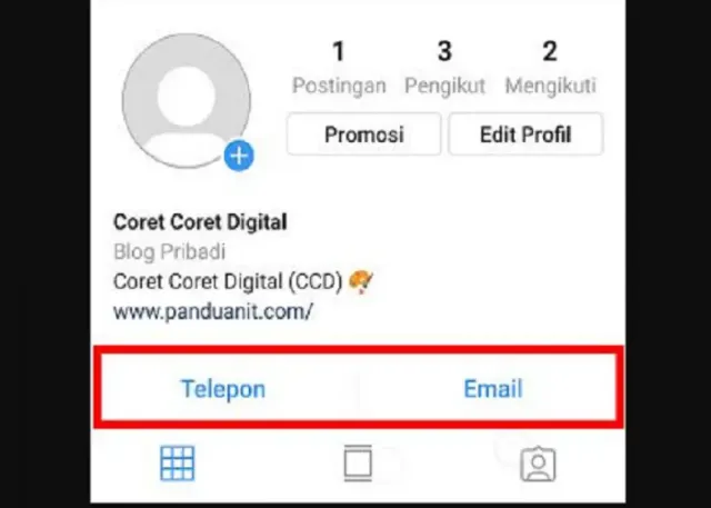 Cara Mudah Menambahkan Tombol E-mail di Bio Instagram