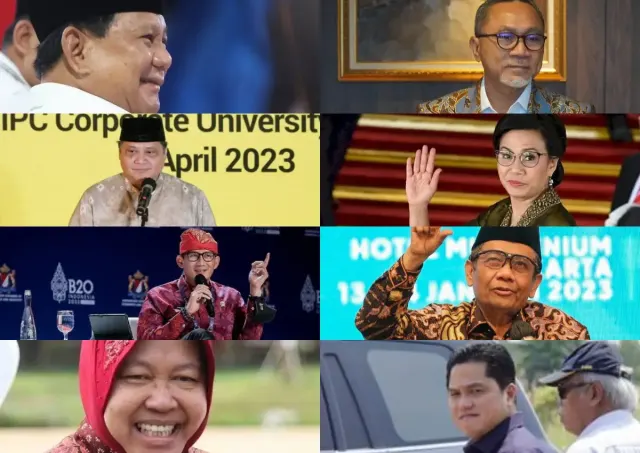 Survei Capres Terbaru, Begini Elektabilitas 9 Menteri Jokowi, Prabowo Menang Besar, Zulhas Paling Mengenaskan
