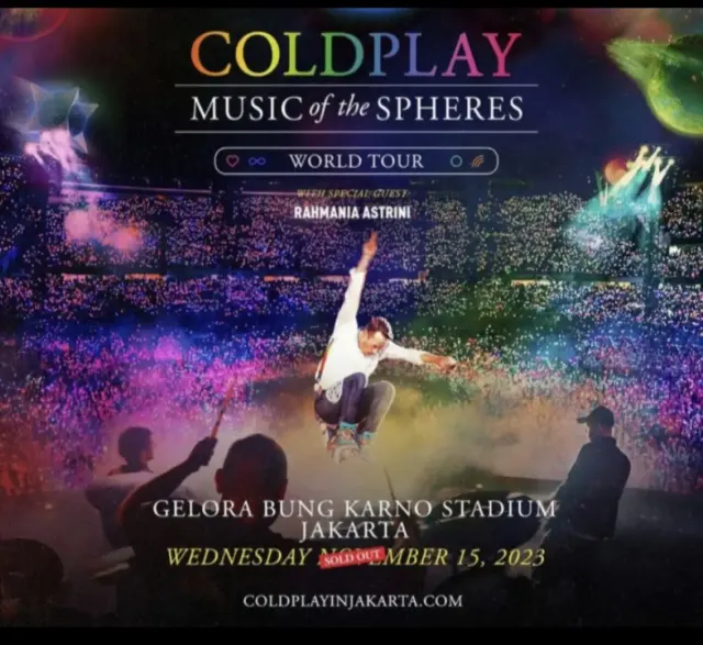 Selamat, Solois Rahmania Astrini Jadi Special Guest Konser Coldplay Di Jakarta