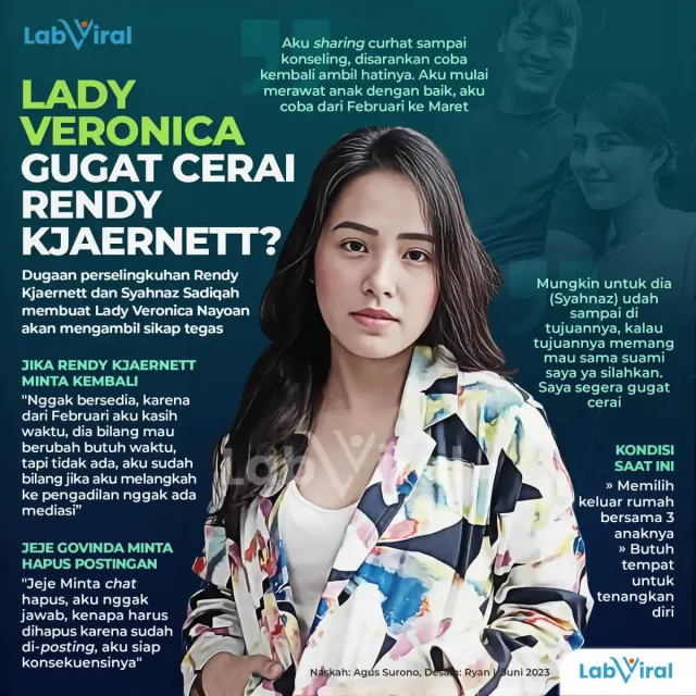 Lady Veronica Gugat Cerai Rendy Kjaernett?