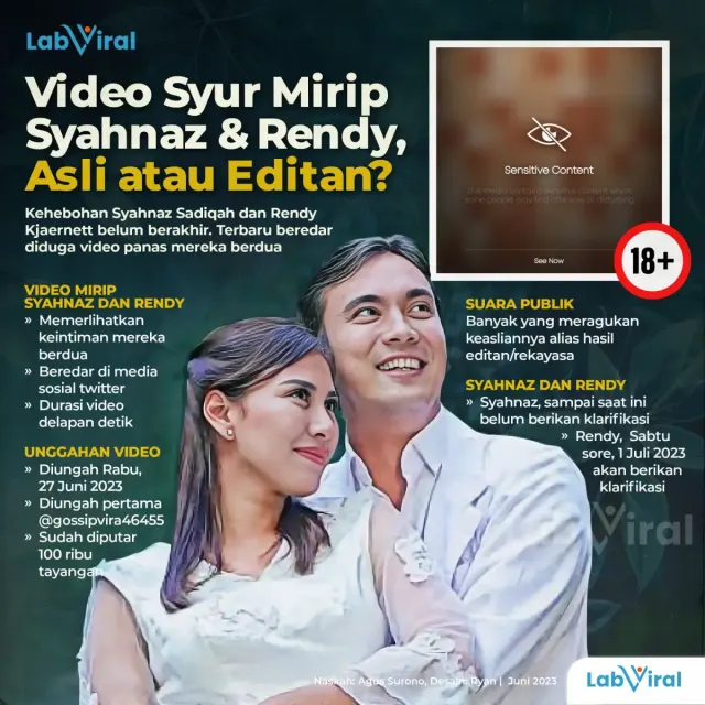 Video Syur Mirip Syahnaz dan Rendy, Asli atau Editan?