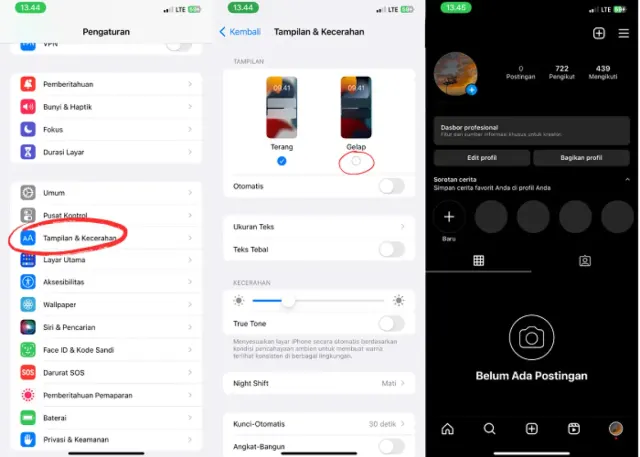 Cara Mudah Mengaktifkan Dark Mode Instagram di Android dan iPhone