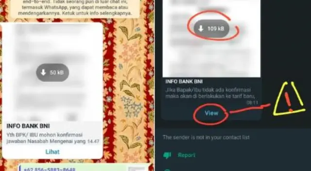 Viral di Grup WA Modus Phising Memakai Tombol 'View'