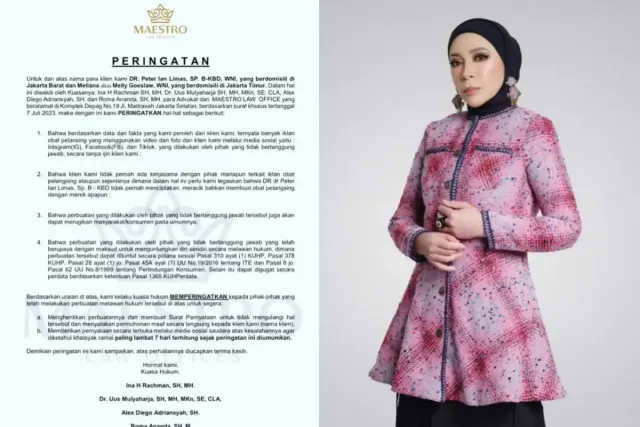 Kronologi Melly Goeslaw Somasi Penjual Obat Pelangsing Online, Catut Nama, Foto dan Videonya untuk Promosi