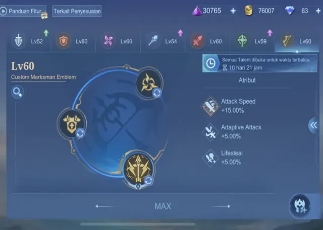 Panduan Mengatur Emblem Mobile Legends di Patch Update Terbaru 2023