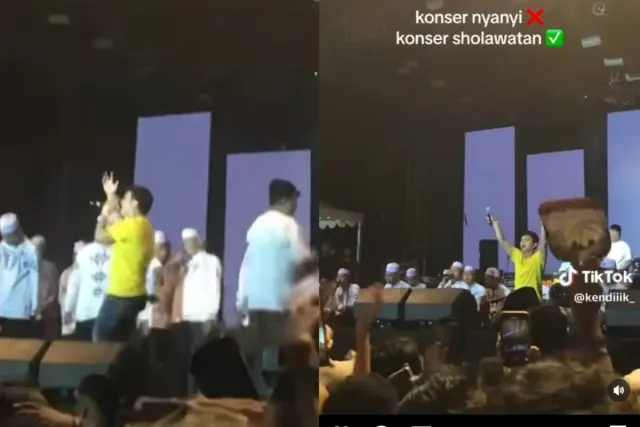 Aldi Taher Bikin Heboh Bawa Grup Hadroh Saat Manggung di Palembang, Shalawatan Bareng Penonton