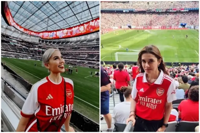 5 Potret Momen Agnez Mo dan Najwa Shihab Nonton Arsenal di AS, Bikin Heboh