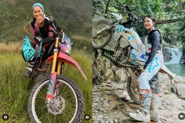 7 Artis Perempuan yang Jago Kendarai Motor Trail, Gayanya Gahar Banget