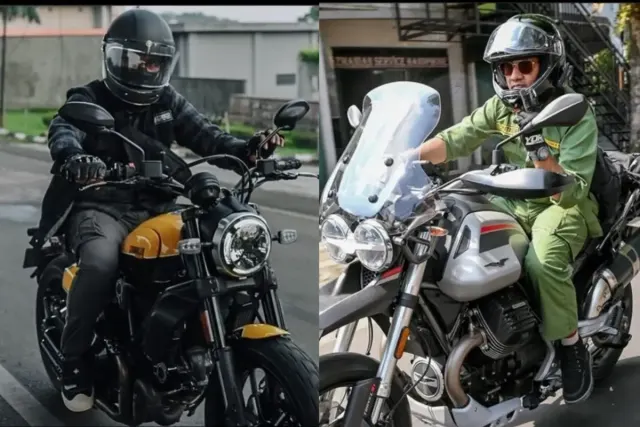 7 Potret Gaya Andre Taulany Geber Motor, Kece Abis