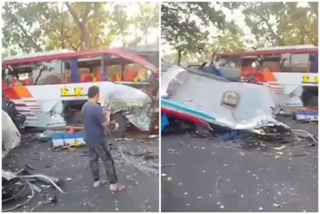 5 Fakta Tragis Kecelakaan Bus Eka vs Sugeng Rahayu, Sopir Sama-sama Tewas dan Butuh 3 Jam Angkat Jenazah