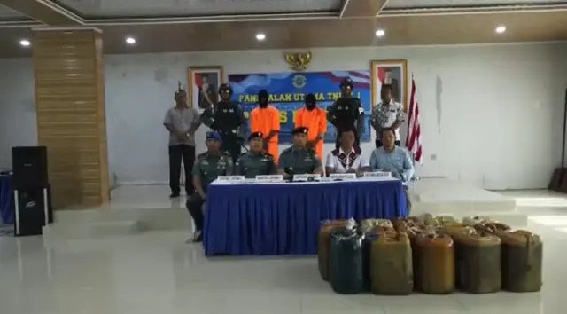 Tim TNI AL Belawan Tangkap Pelaku Tapping Solar dan Sita Narkoba Jenis Sabu-sabu