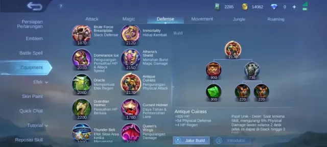 Daftar Item Defense untuk Counter Yi Sun-shin di Mobile Legends
