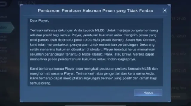 Moonton Siapkan Hukuman Baru yang Lebih Tegas untuk Atasi Toxic dan Rasisme
