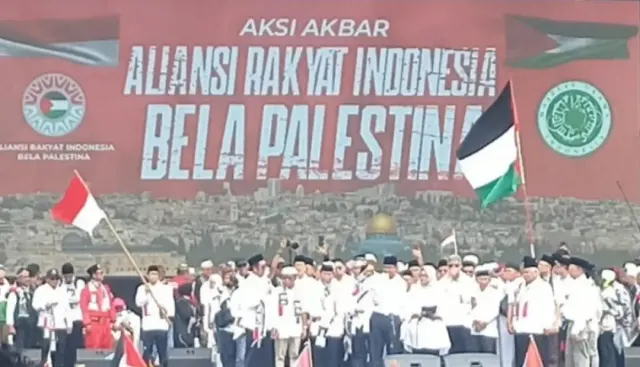 Fakta-fakta Menarik Aksi Bela Palestina di Monas, Ada Anies Baswedan Orasi Berapi-api