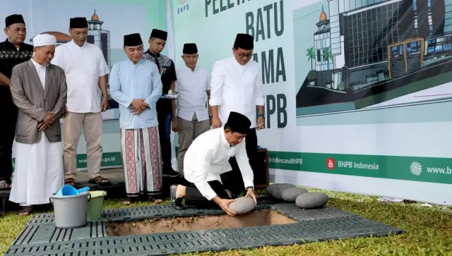 BNPB Rayakan Idul Adha Sekaligus Lakukan Peletakan Batu Pertama Pembangunan Masjid