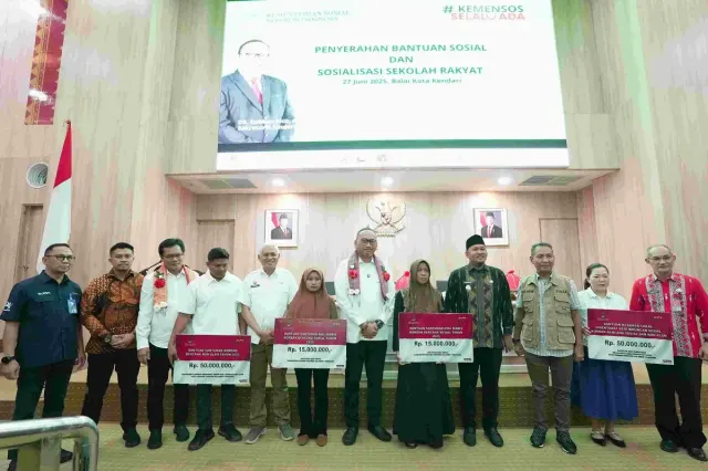 Santunan untuk Korban Penembakan dan Kebakaran Disalurkan Kemensos di Sultra
